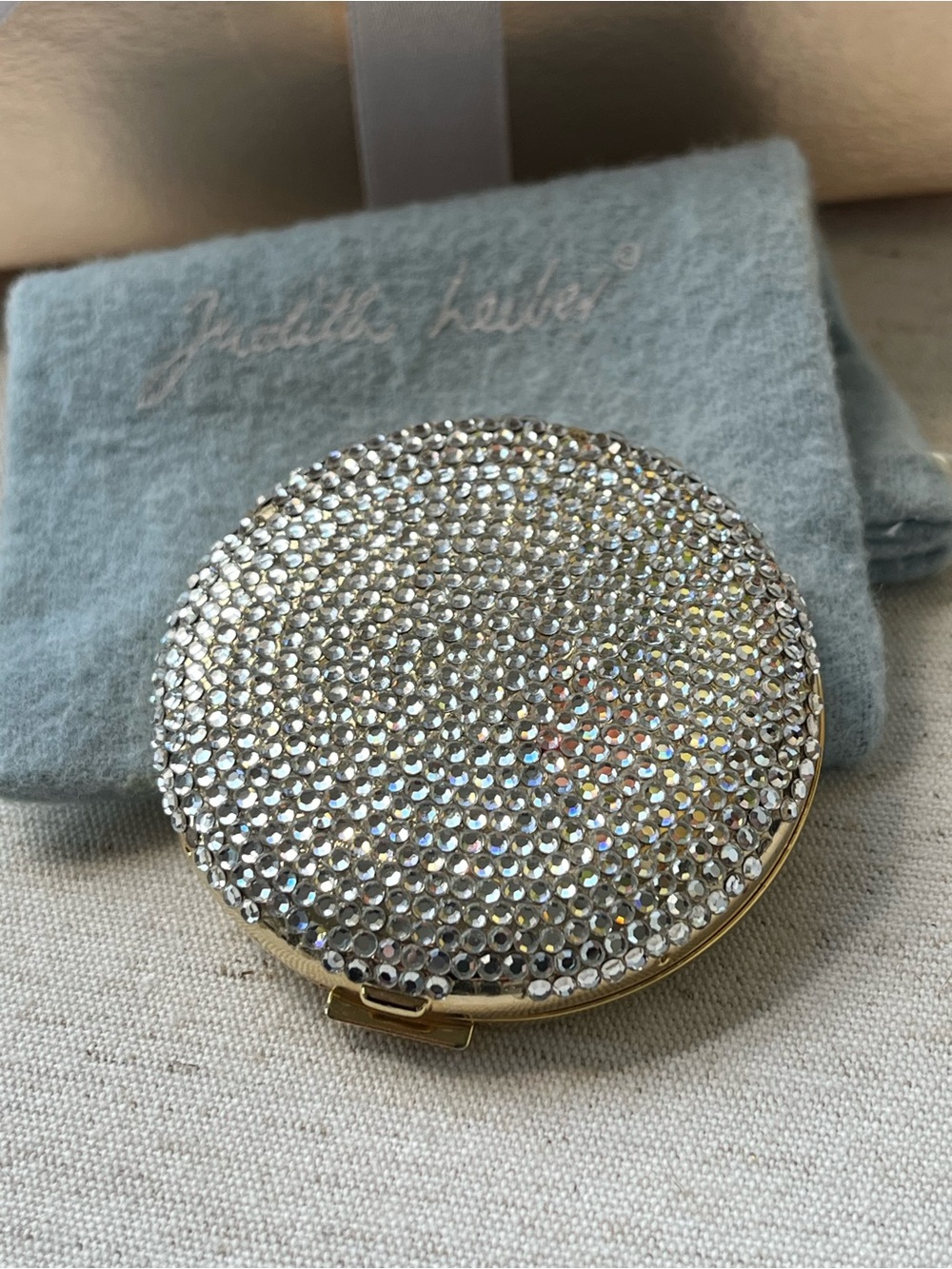 Judith Leiber ✨⭐️✨ Crystal ✨⭐️✨ Compact Mirror, GUC Vintage